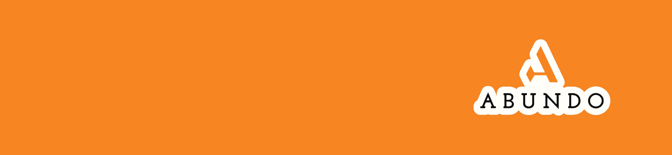 A minimalistic orange background with the word 
