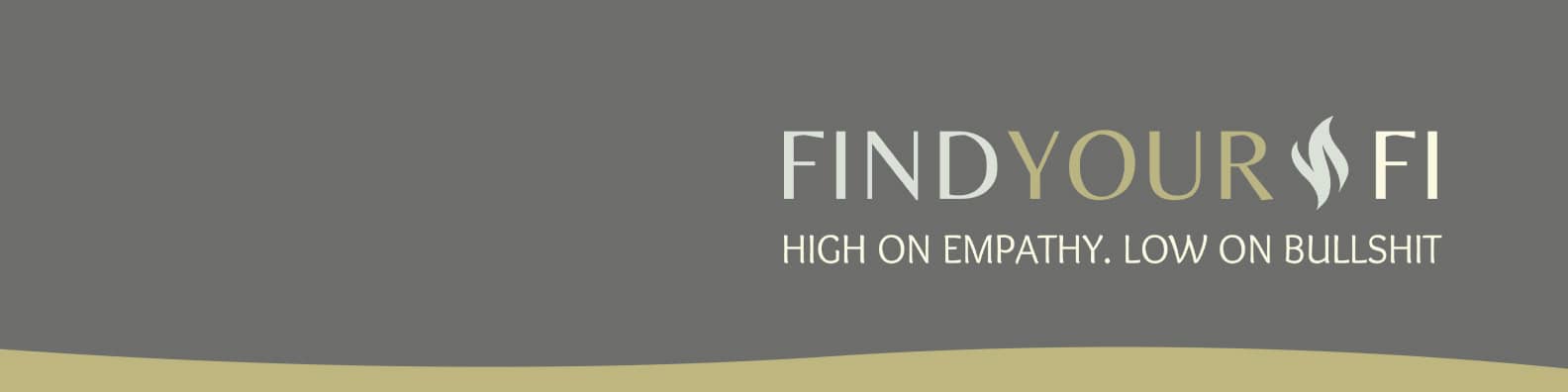 A gray and beige banner with the text 