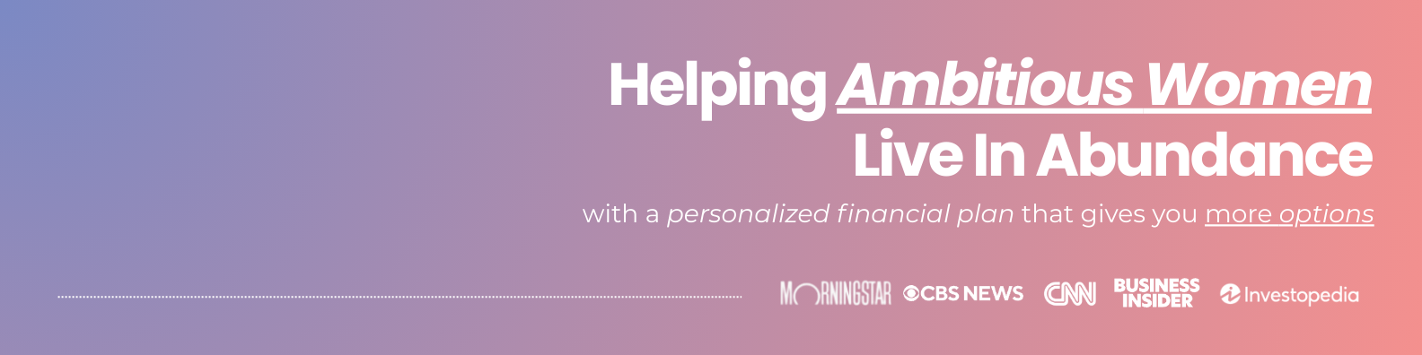 Gradient background with bold white text saying 