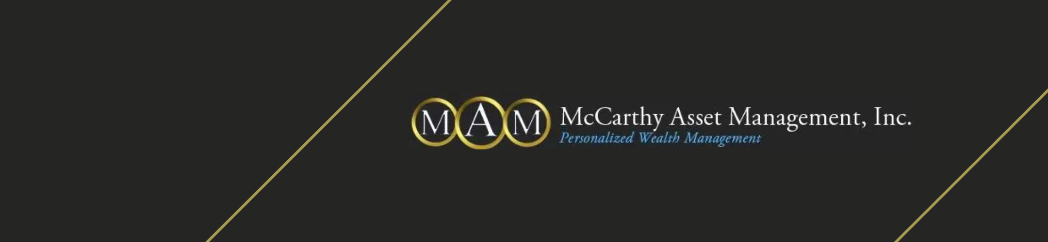 Logo for McCarthy Asset Management, Inc. showing the initials 