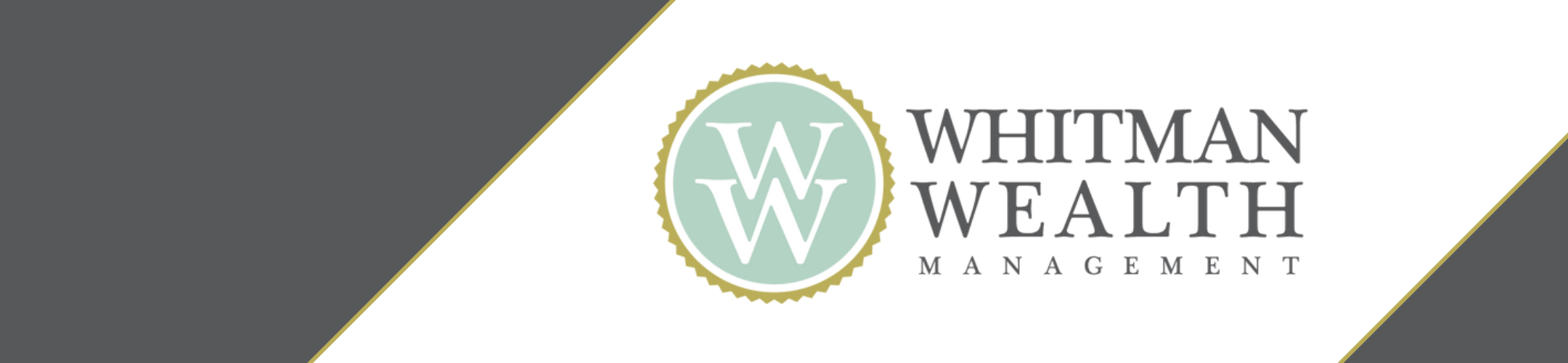 Logo for Whitman Wealth Management featuring overlapping white 