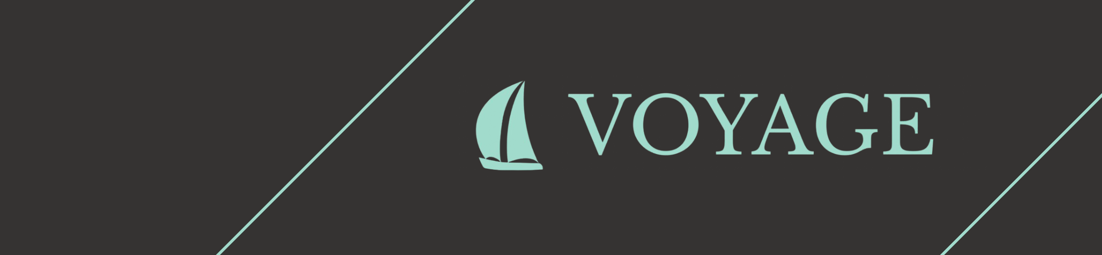 A minimalist graphic with a light blue sailboat icon next to the word 
